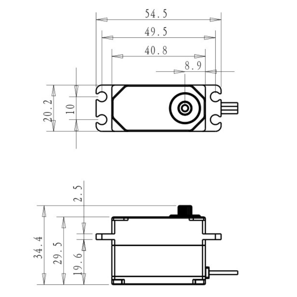 Dsservo BLS4355 55KG Low-profi - đánh giá và giá Servo Metal Gear